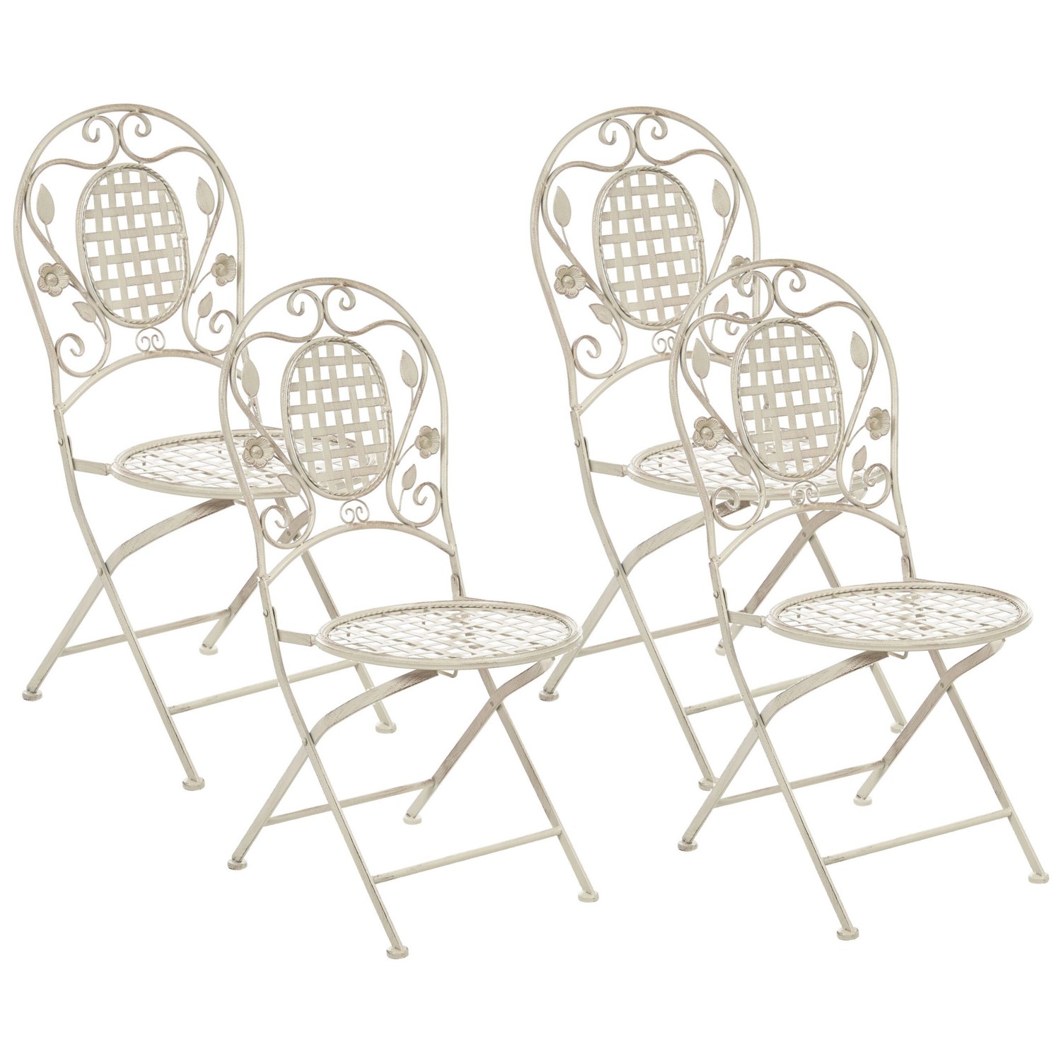 Beliani Gartenstuhl Weiss 52x43x93 günstig online kaufen