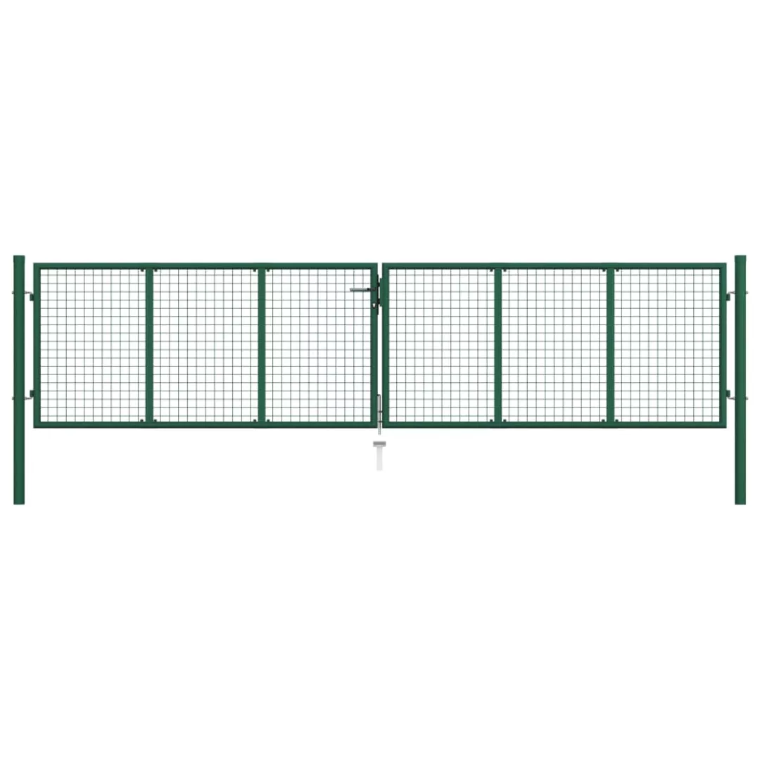 Mesh-gartentor Stahl 400 X 125 Cm Grün günstig online kaufen