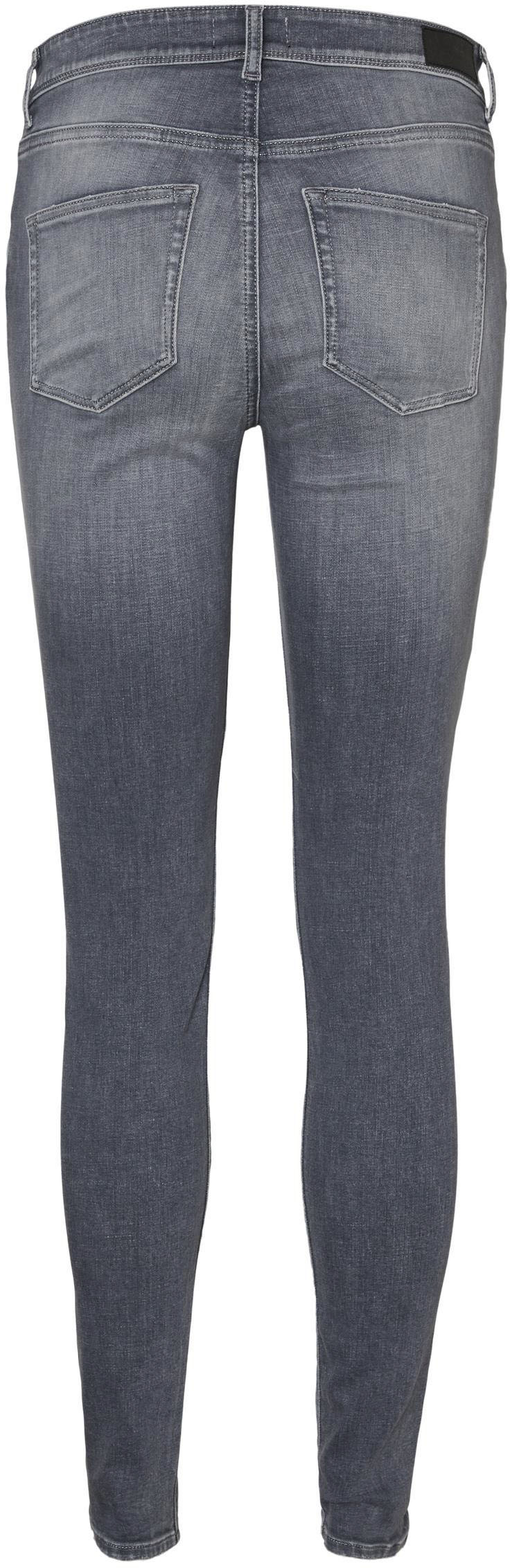 Vero Moda Damen Jeans VMLUX RI201 Slim Fit - Grau - Medium Grey Denim günstig online kaufen
