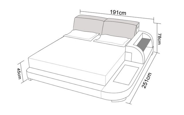 Xlmoebel Bett Doppelbett mit Wasserbettfunktion für Hotelzimmer mit Lederpo günstig online kaufen