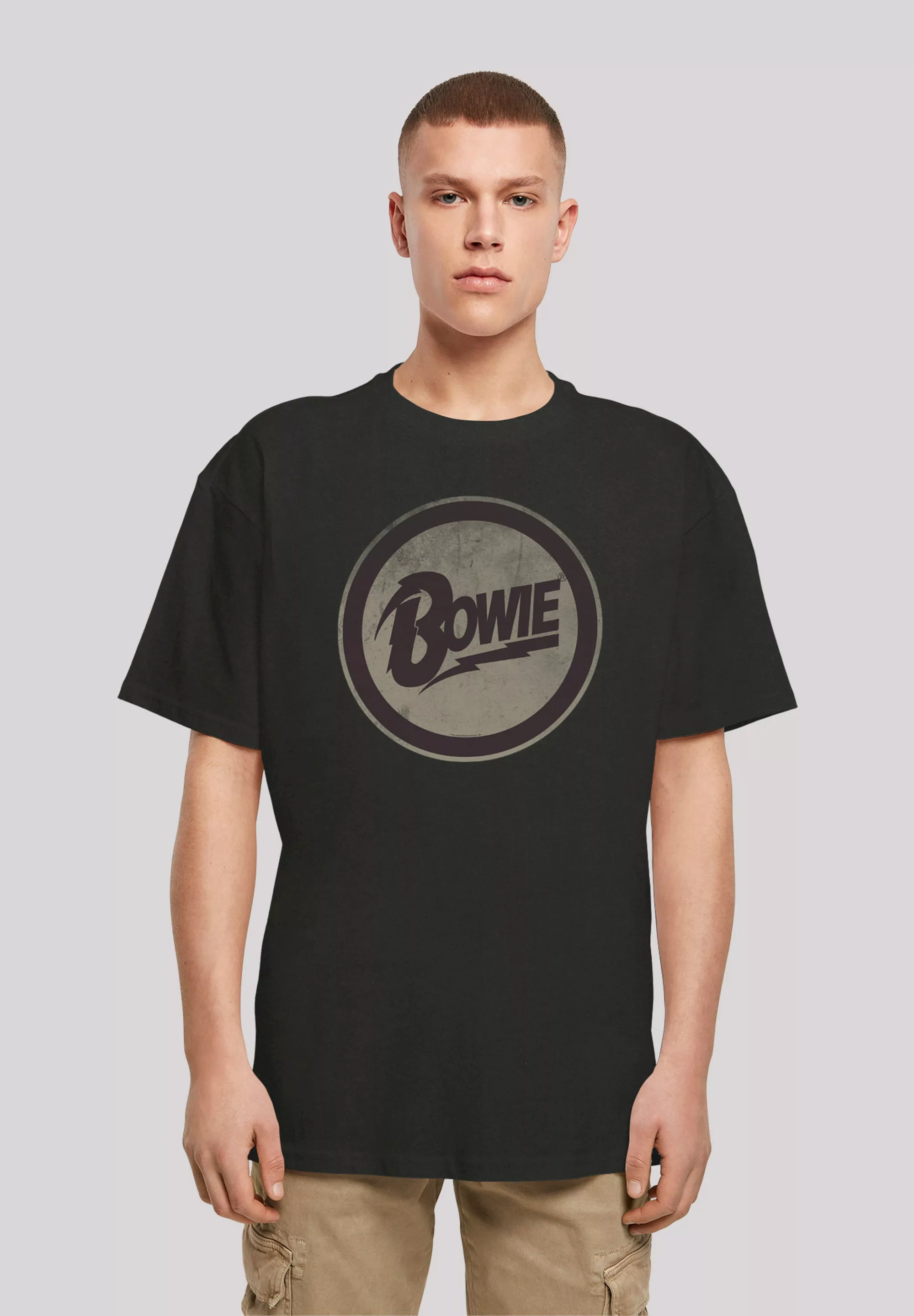 F4NT4STIC T-Shirt "David Bowie Rock Music Band Circle Logo", Print günstig online kaufen