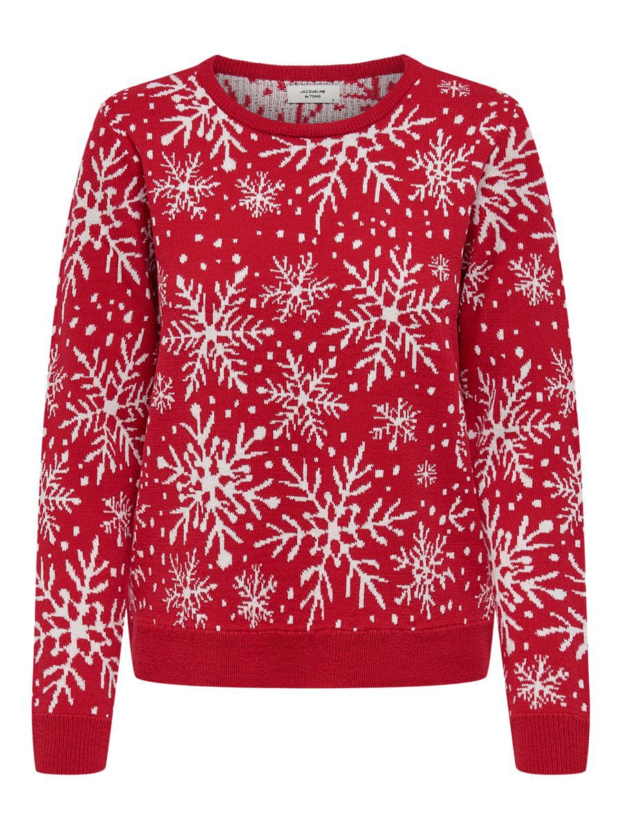 ONLY Gestrickter Weihnachts- Pullover Damen Rot günstig online kaufen