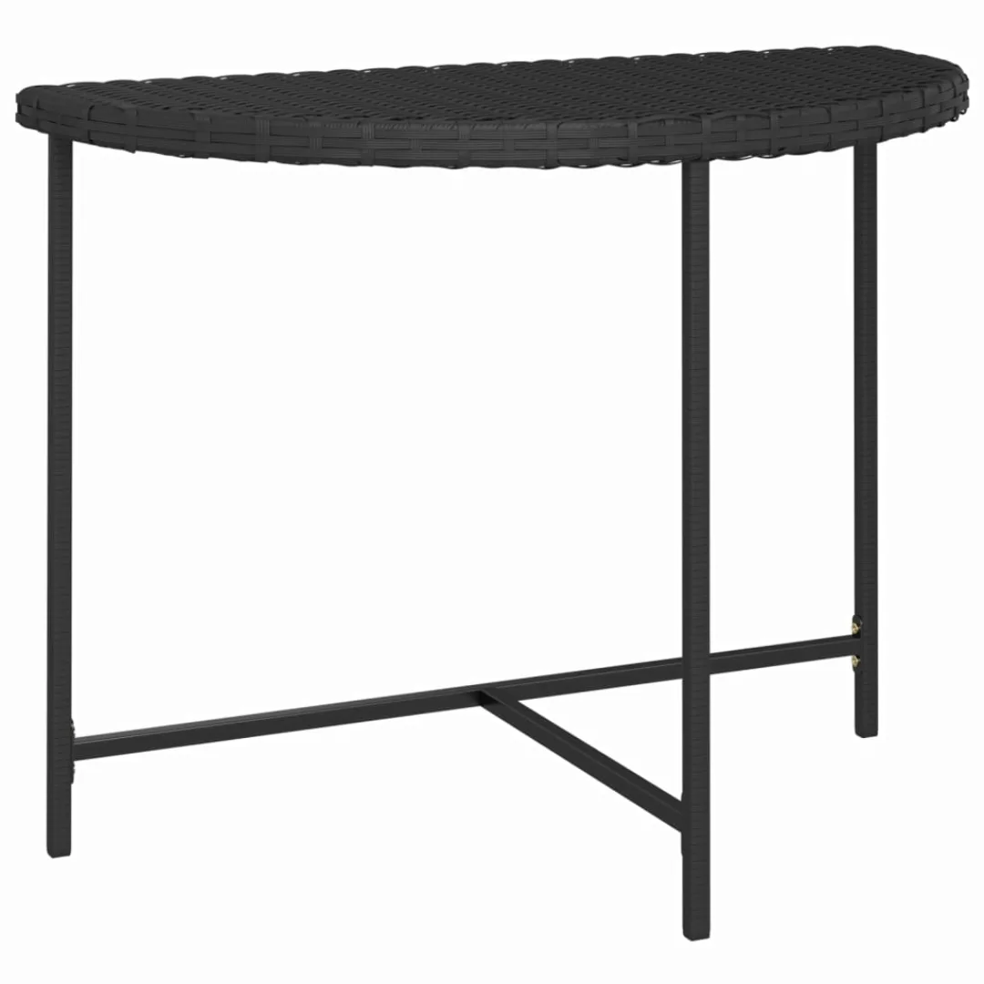 Gartentisch Schwarz 100x50x75 Cm Poly Rattan günstig online kaufen