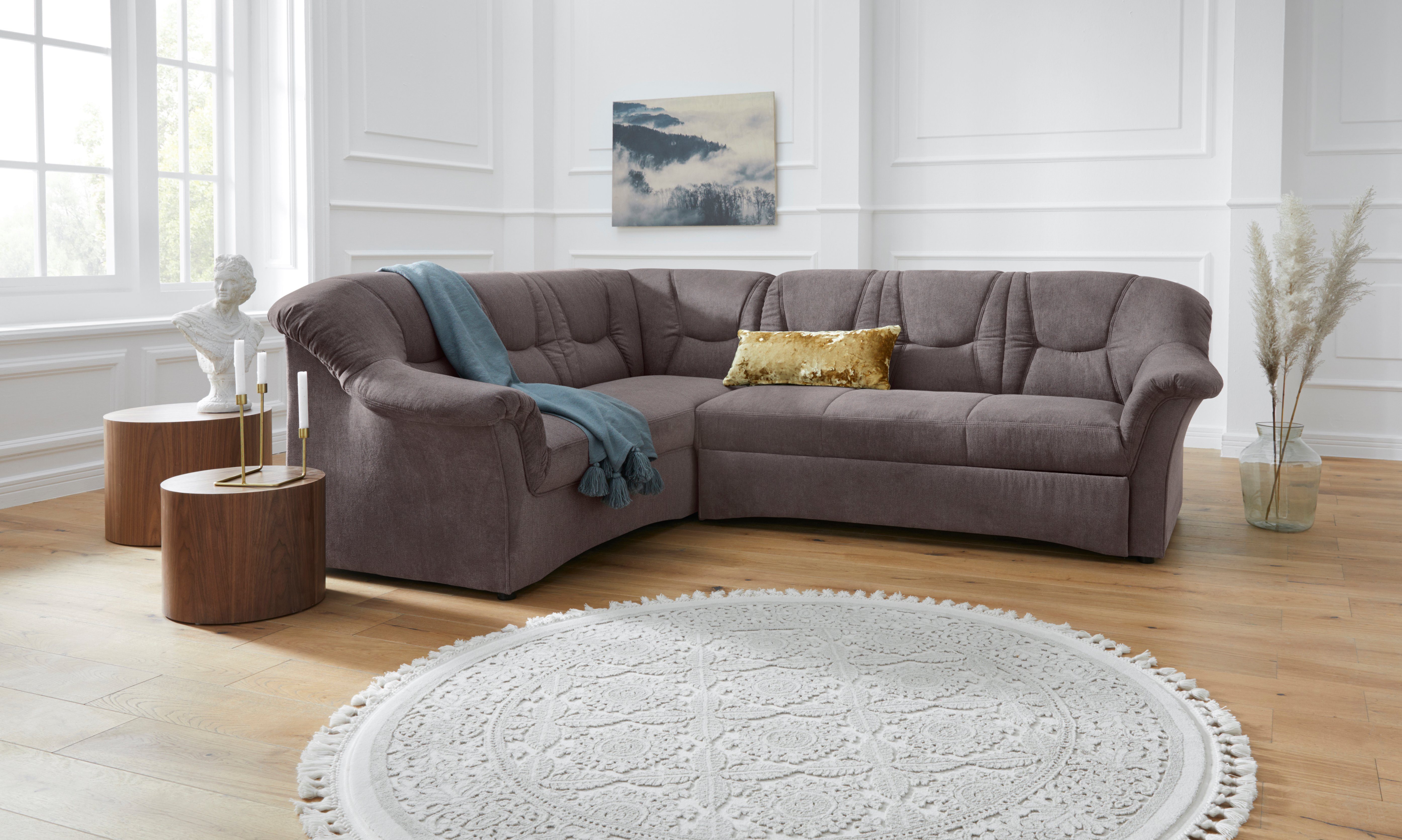 DOMO collection Ecksofa "Sarafina zeitlos und komfortabel, optional mit Fed günstig online kaufen