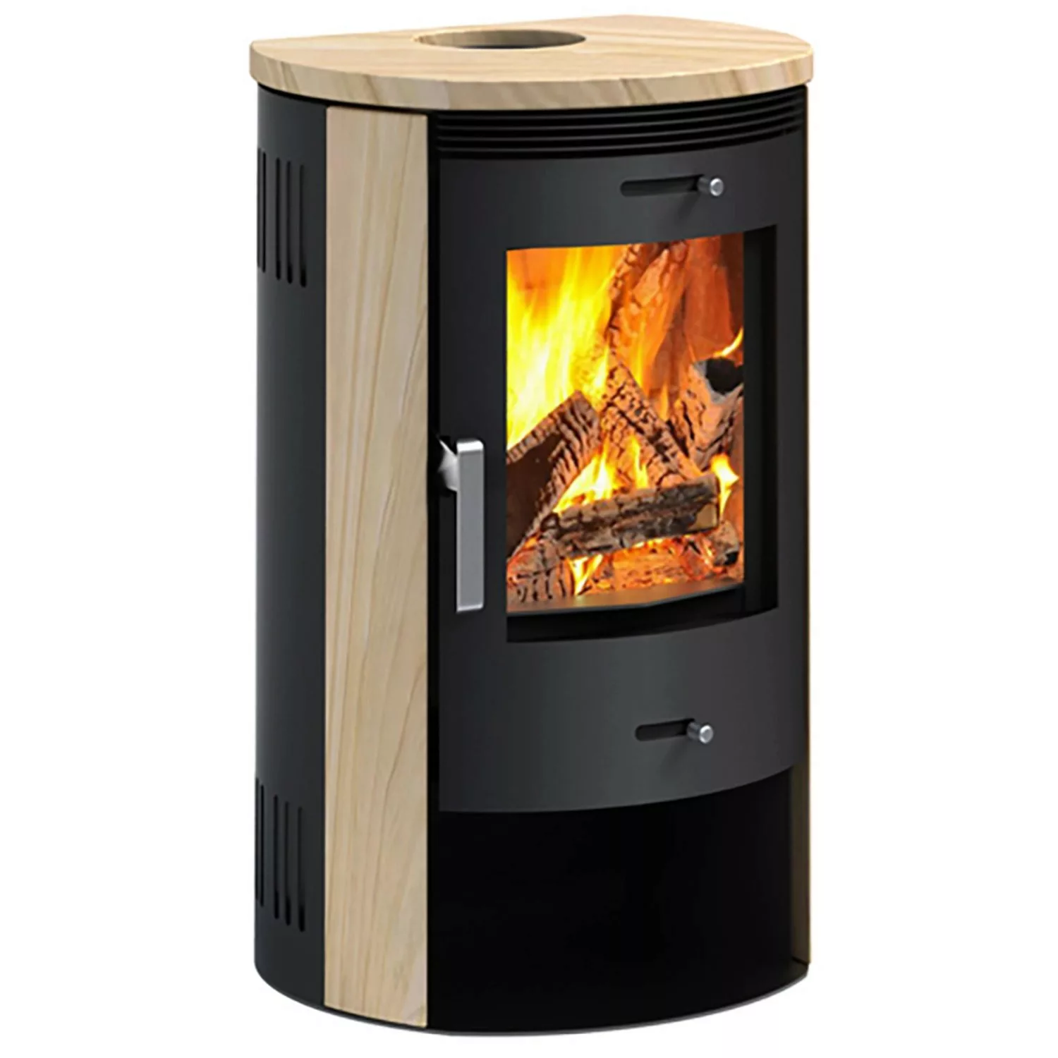 Accente Kaminofen Nyborg 3.0 Sandstein Schwarz 7,5 kW EEK: A günstig online kaufen