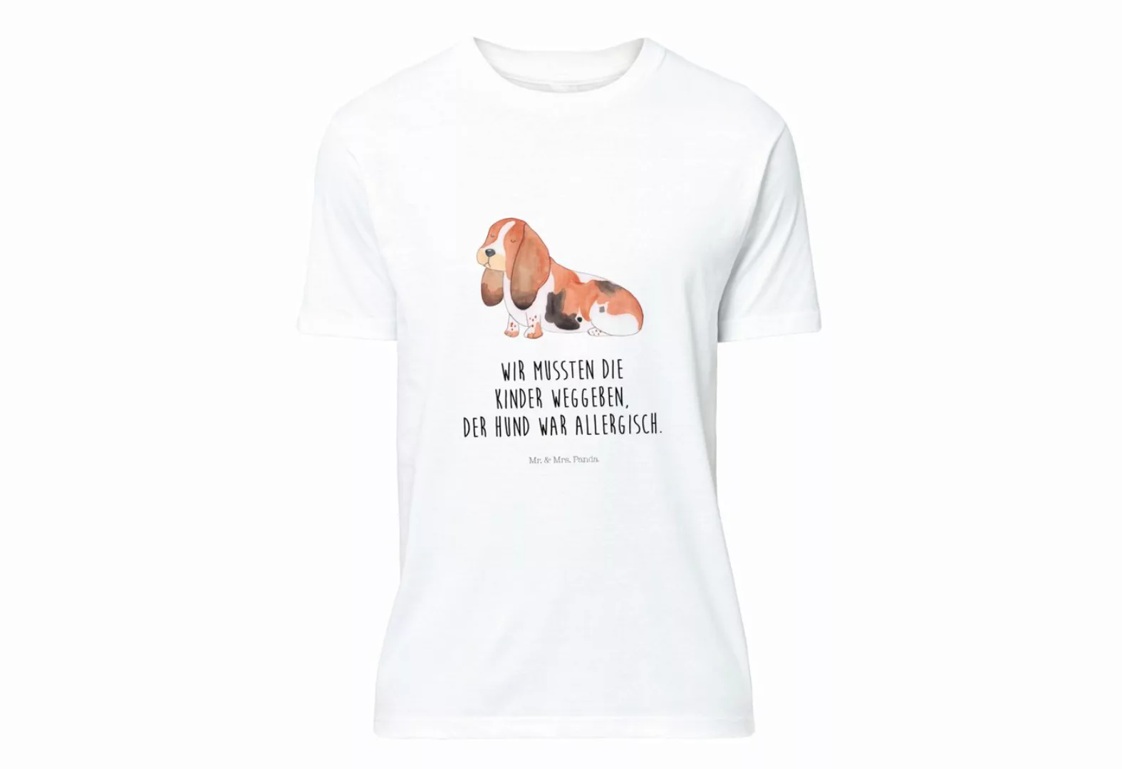 Mr. & Mrs. Panda T-Shirt Hund Basset Hound - Weiß - Geschenk, Geburstag, Sp günstig online kaufen