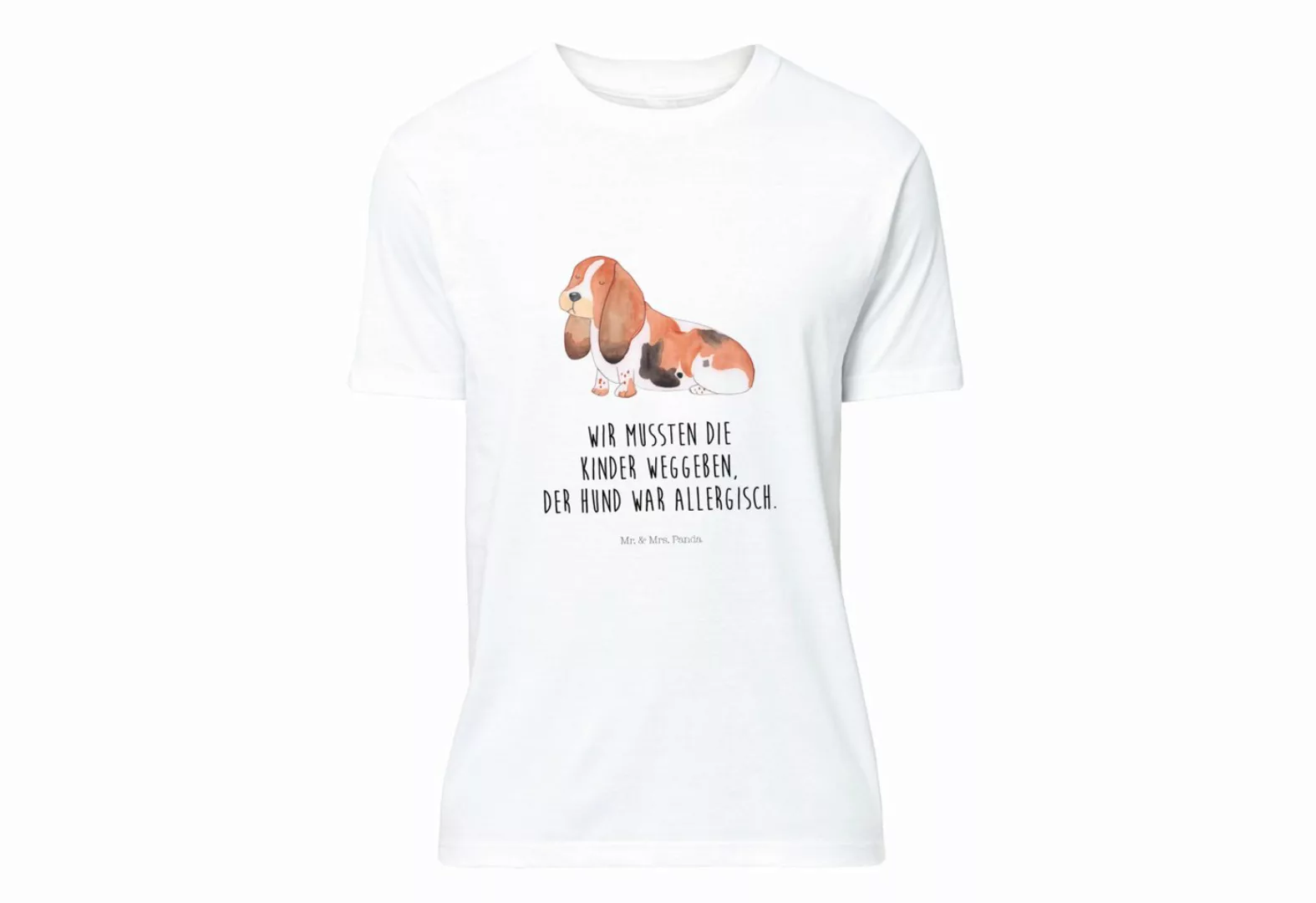 Mr. & Mrs. Panda T-Shirt Hund Basset Hound - Weiß - Geschenk, Nachthemd, Hu günstig online kaufen