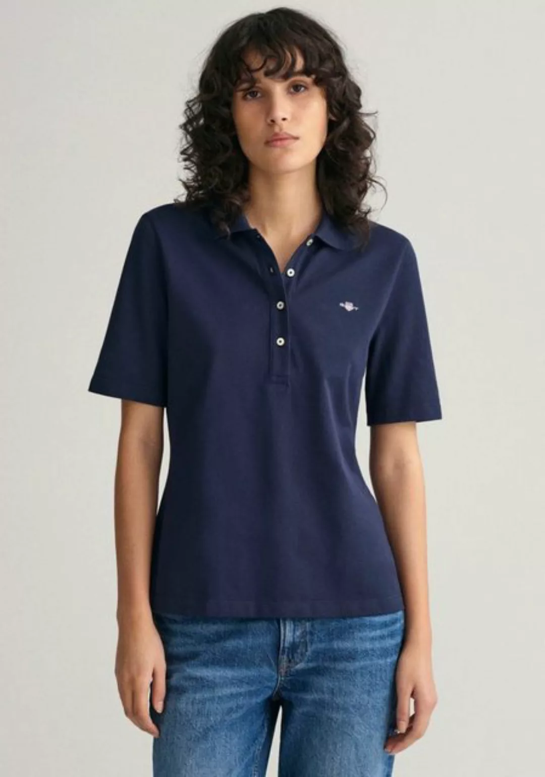 Gant Poloshirt "SLIM SHIELD KA PIQUE POLO", mit grafischer Logostickerei au günstig online kaufen