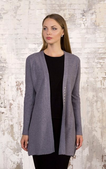 Passioni Cardigan Langer Cardigan mit Schmucksteinen günstig online kaufen