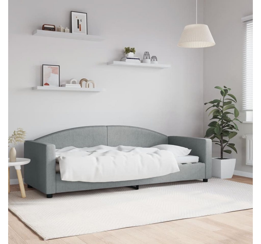 vidaXL Gästebett Tagesbett Hellgrau 80x200 cm Stoff Gästebett Gästecouch Gä günstig online kaufen