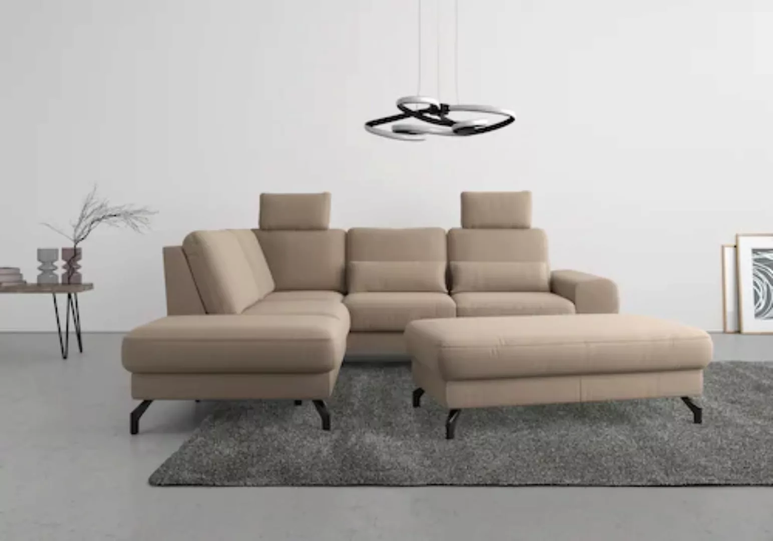 sit&more Ecksofa "Cinturo L-Form", inklusive Sitztiefenverstellung und Fede günstig online kaufen