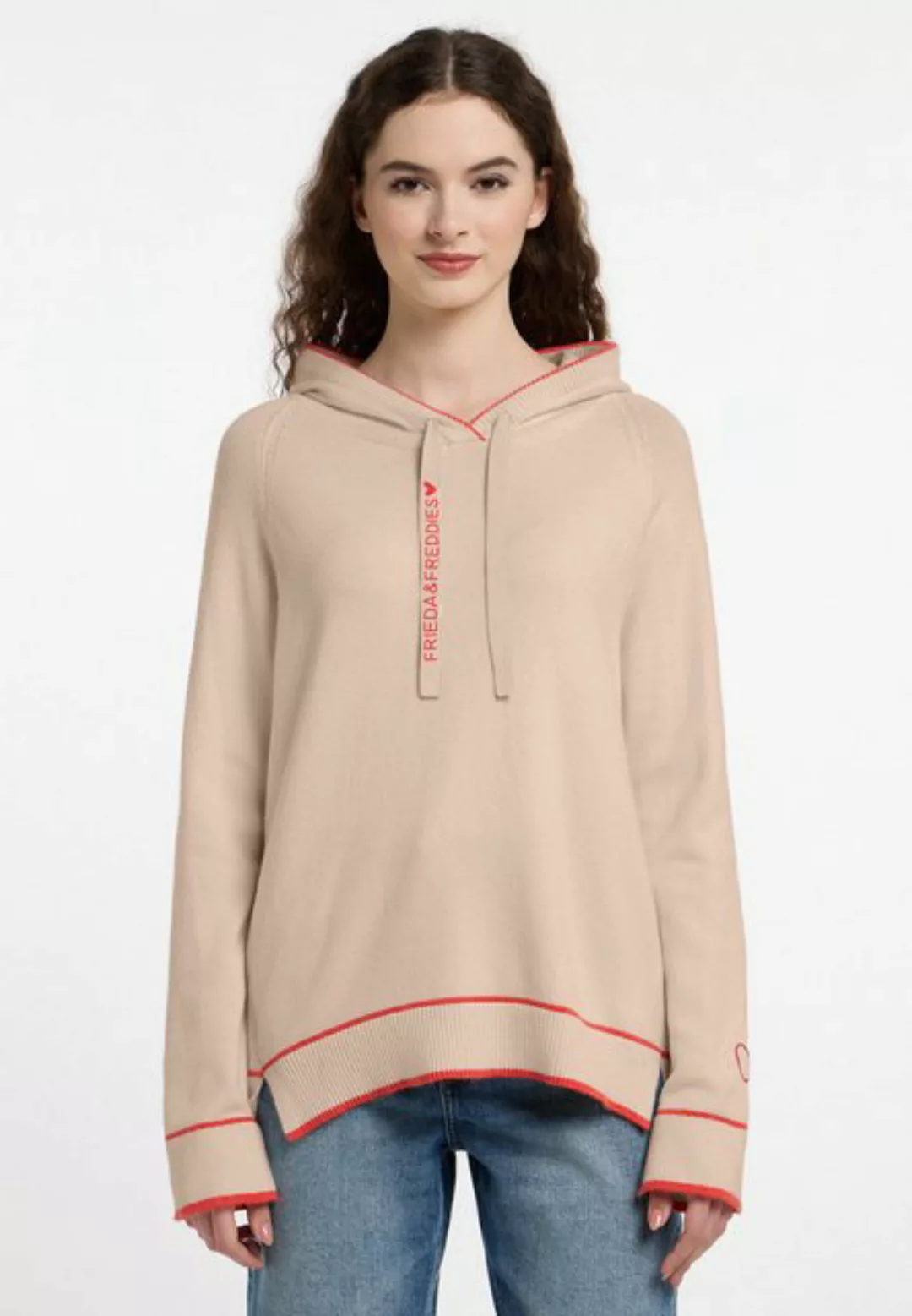 Frieda & Freddies NY Strickpullover Hoody mit dezenten Farbdetails günstig online kaufen