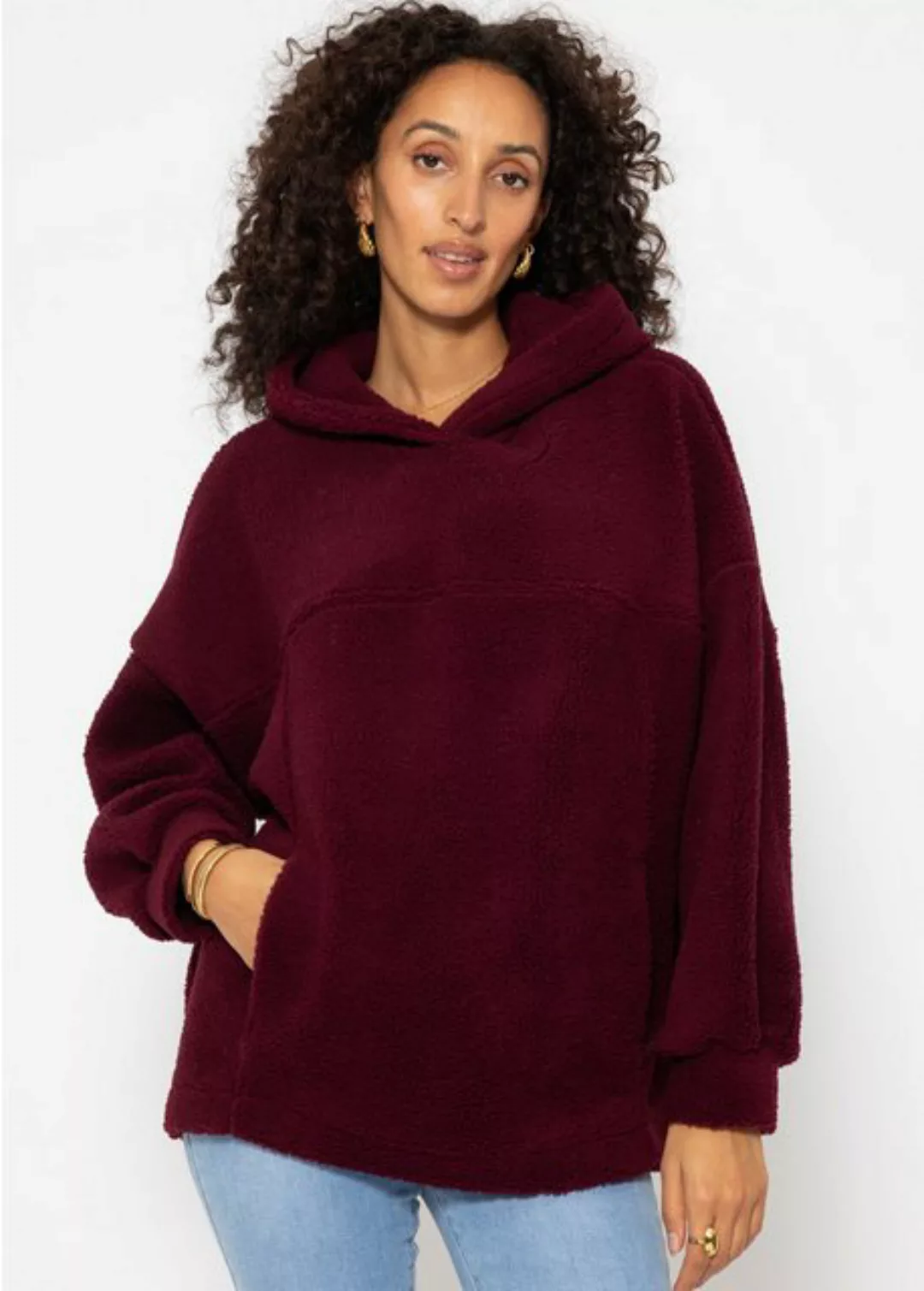 SASSYCLASSY Strickpullover Oversized Pullover Damen im Teddy-Look Oversized günstig online kaufen