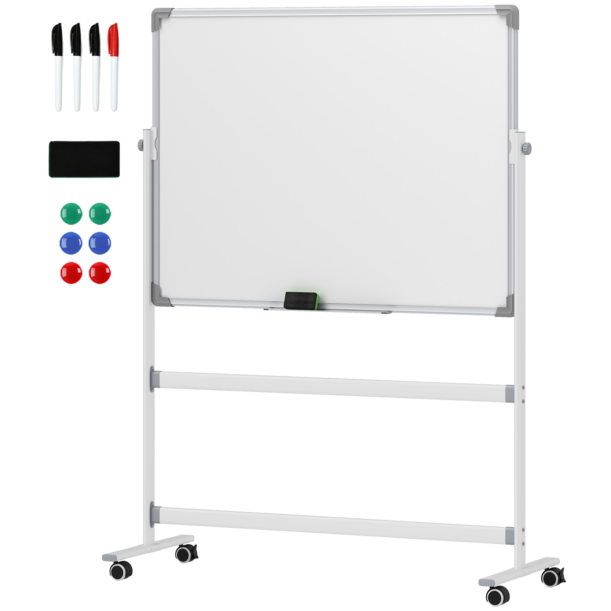 HOMCOM Magnetisches Whiteboard 120 x 90 cm Doppelseitiges Magnettafel mit S günstig online kaufen