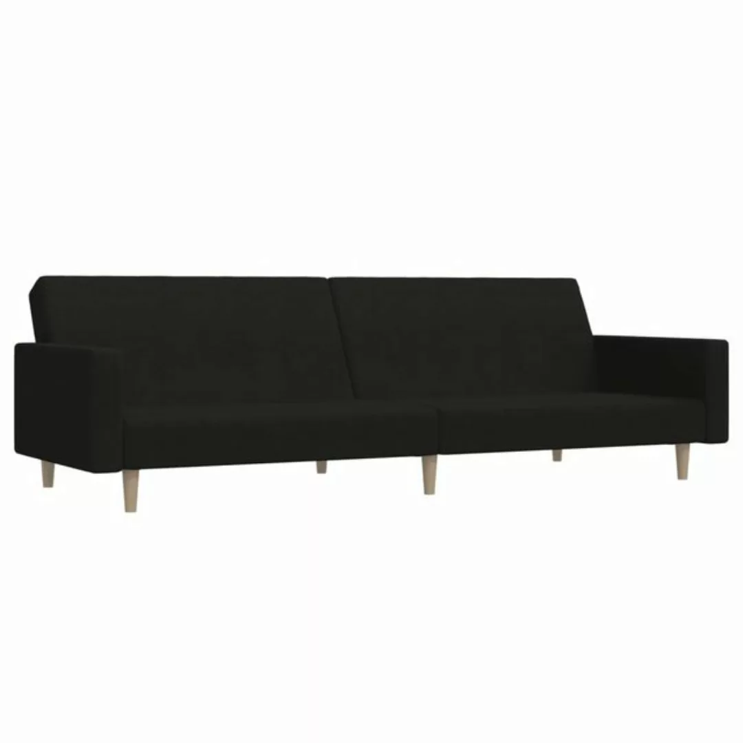 vidaXL Schlafsofa, Sofa 2-Sitzer Schwarz Stoff günstig online kaufen