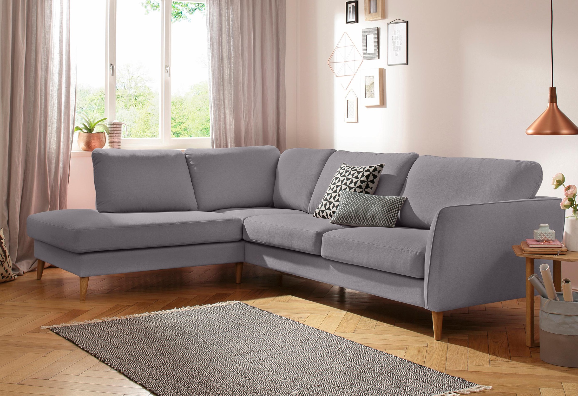 Home affaire Ecksofa MARSEILLE 278/202 cm, L-Form, Ottom. rechts/links, mit günstig online kaufen