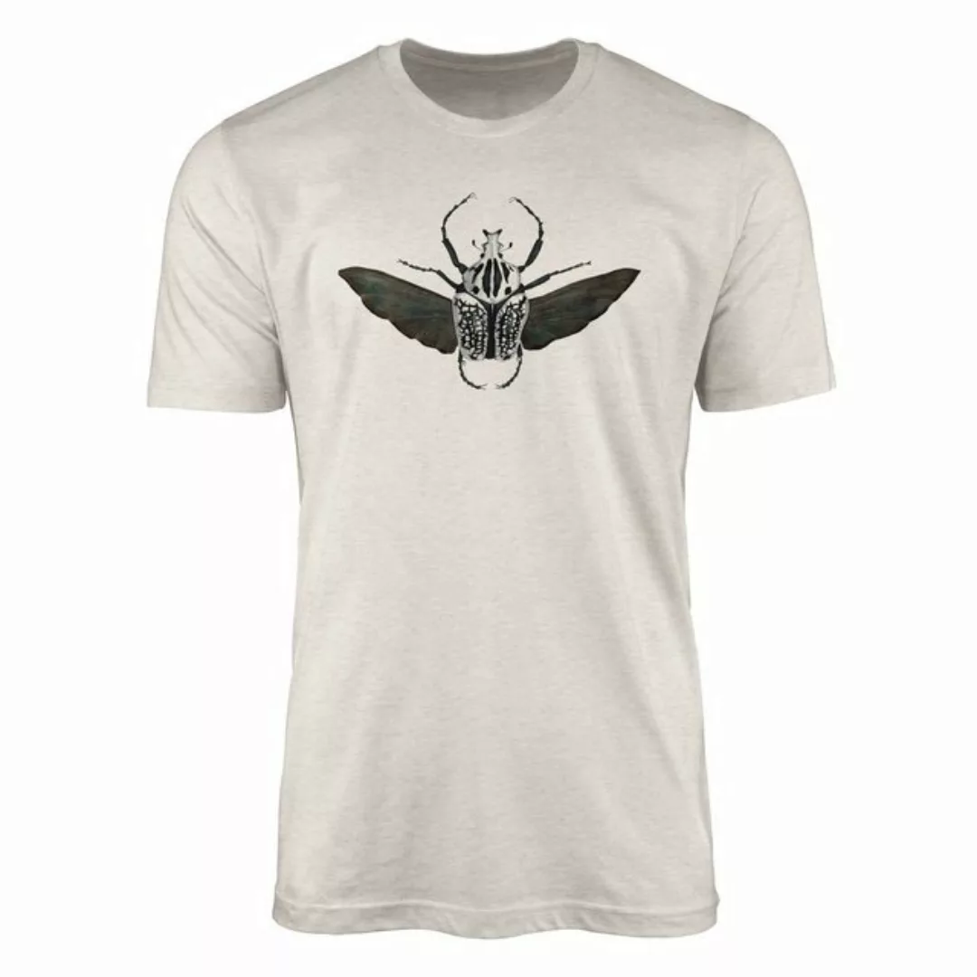 Sinus Art T-Shirt Herren Shirt 100% Bio-Baumwolle T-Shirt Aquarell Motiv Kä günstig online kaufen