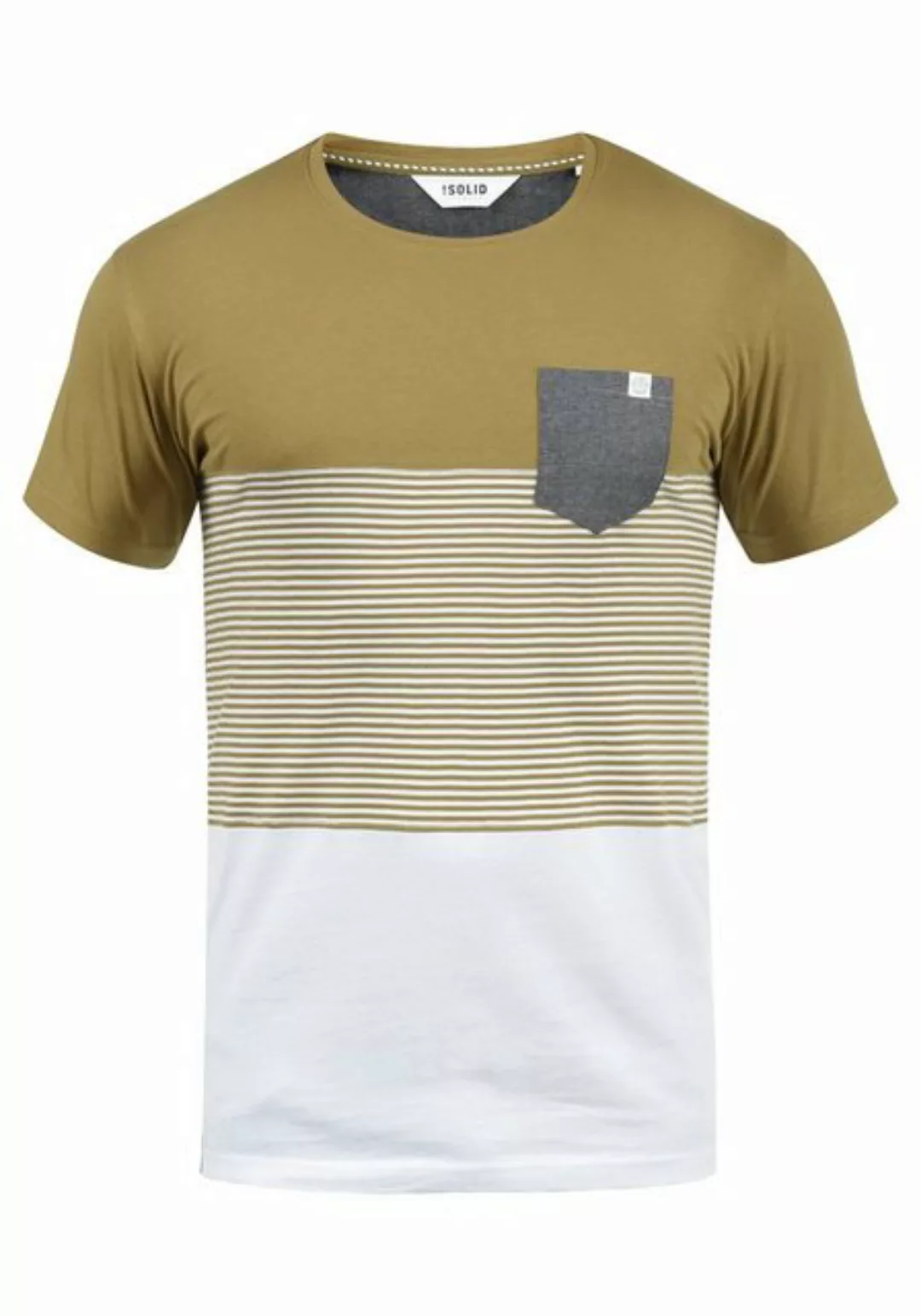 !Solid Rundhalsshirt SDMalte Kurzarmshirt mit Streifen und Brusttasche günstig online kaufen