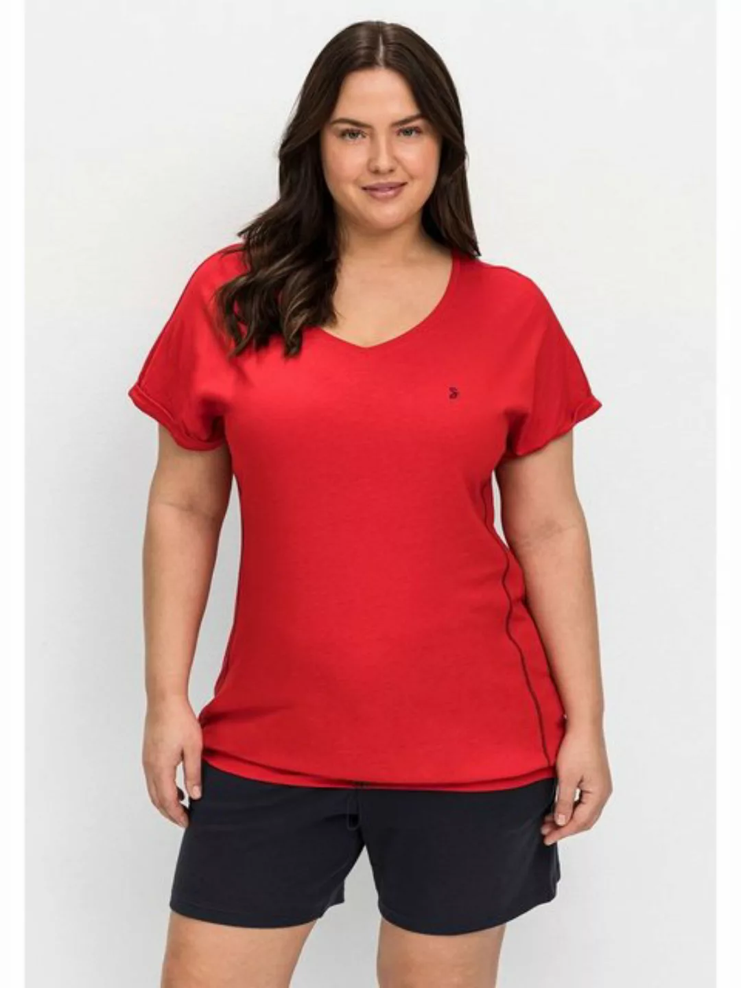 Sheego T-Shirt "Große Größen", mit elastischem Saumbund günstig online kaufen