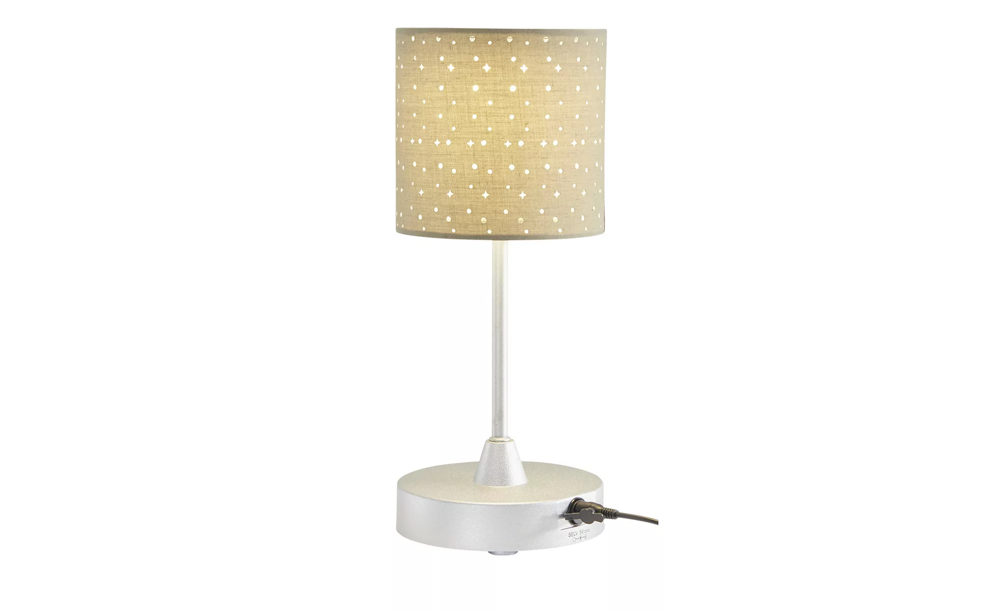 Akku LED-Tischleuchte taupe ¦ grau ¦ Maße (cm): H: 30  Ø: 12.5 Lampen & Leu günstig online kaufen