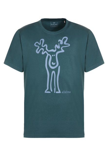 Elkline T-Shirt Rudolf Retro Kult Elch Brust Rücken Print günstig online kaufen