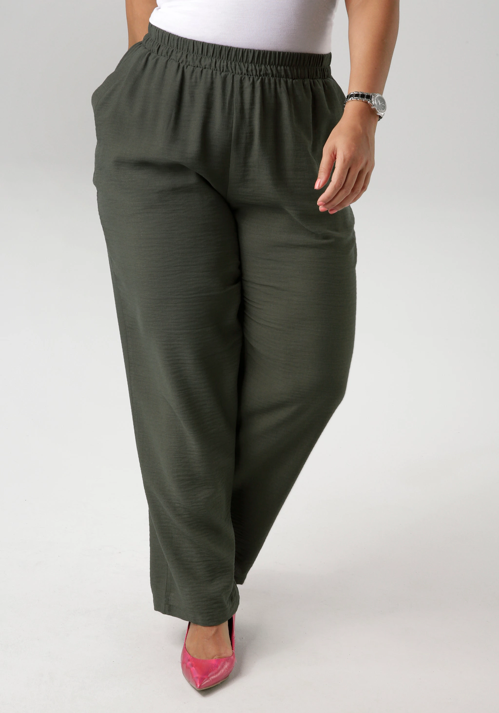 Aniston PLUS Schlupfhose, aus strukturierter Ware günstig online kaufen