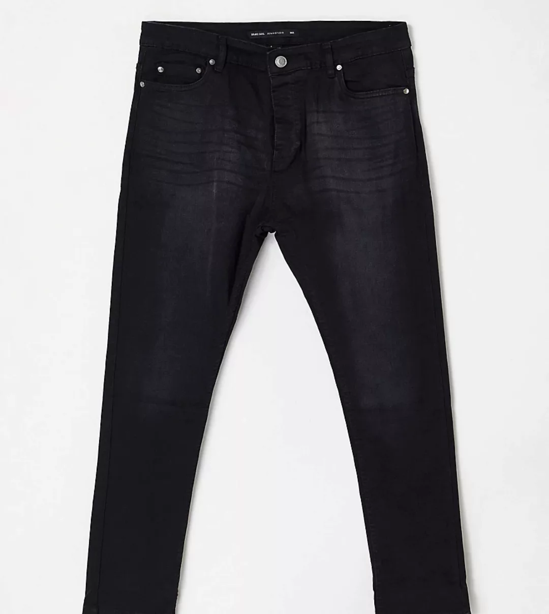 Brave Soul Plus – Ultimate – Jeans mit engem Schnitt in Anthrazit-Grau günstig online kaufen
