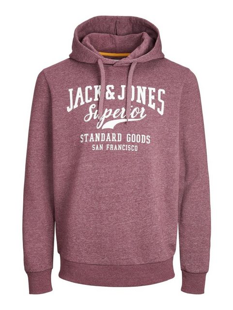 Jack & Jones Hoodie Kapuzenpullover Hoodie mit Print JJELOGO 5582 in Rot günstig online kaufen