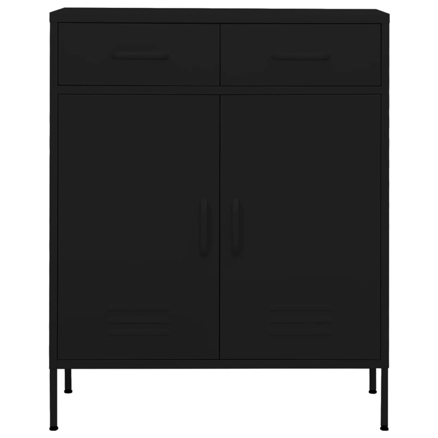 Lagerschrank Schwarz 80x35x101,5 Cm Stahl günstig online kaufen