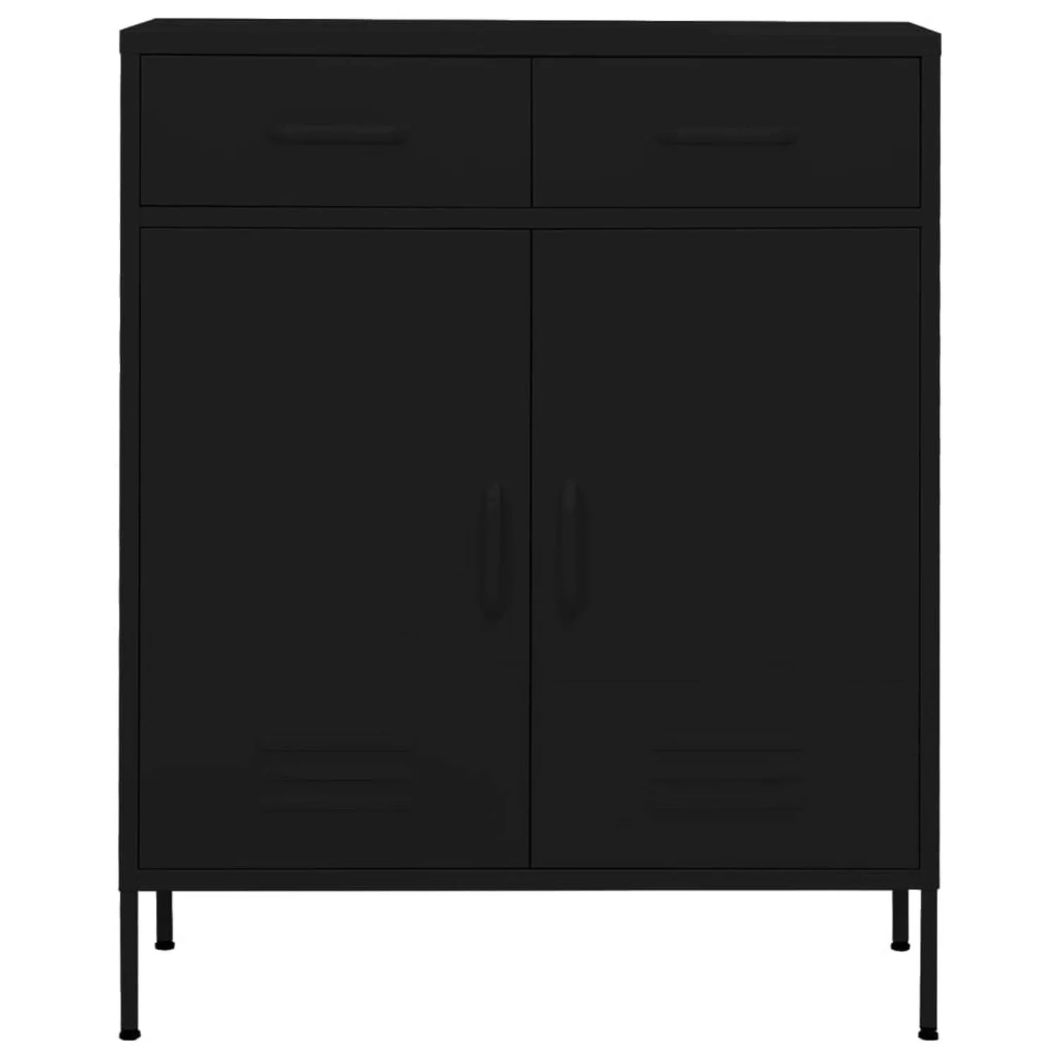 Lagerschrank Schwarz 80x35x101,5 Cm Stahl günstig online kaufen