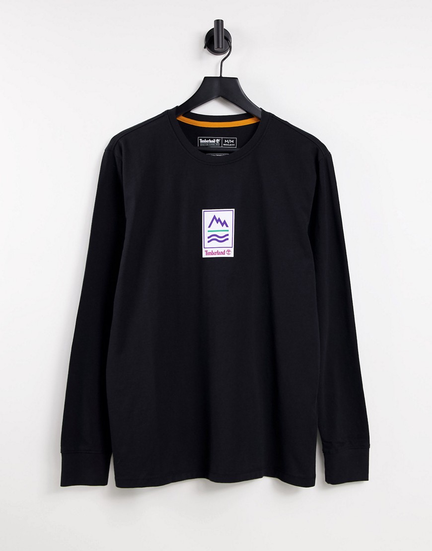 Timberland – Outdoor Archive – Langärmliges Shirt in Schwarz günstig online kaufen