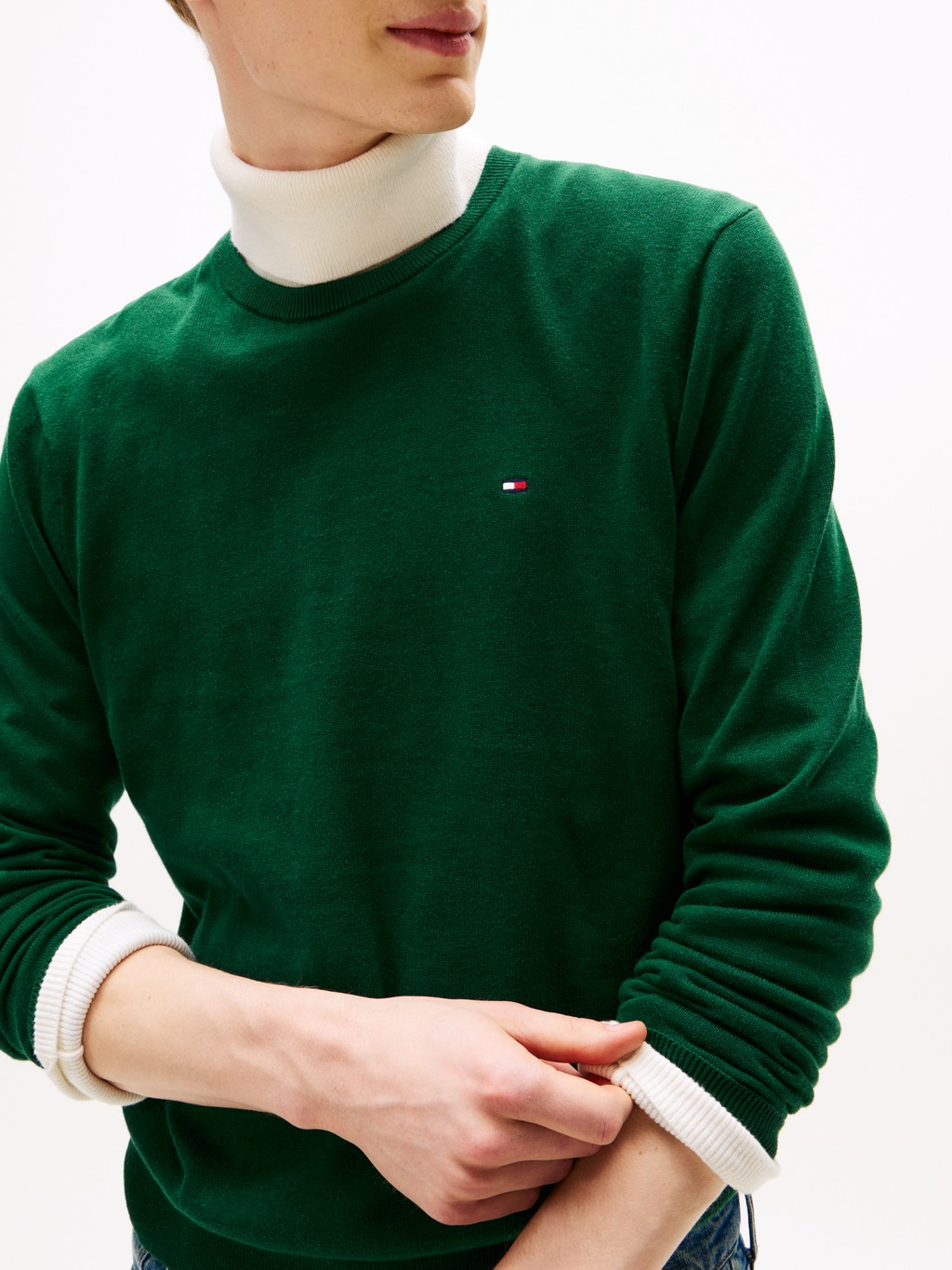 Tommy Hilfiger Rundhalspullover "ESSENTIAL COTTON CREW NECK", 100% Baumwoll günstig online kaufen