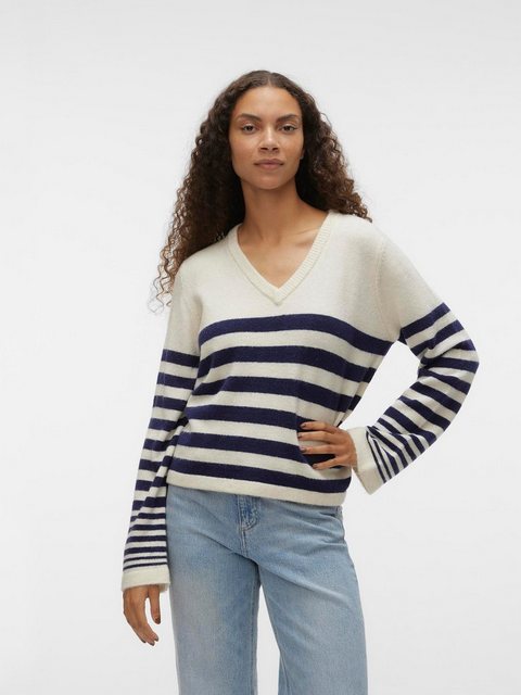 Vero Moda V-Ausschnitt-Pullover VMHURRICANE LS V-NECK PULLOVER GA BF günstig online kaufen