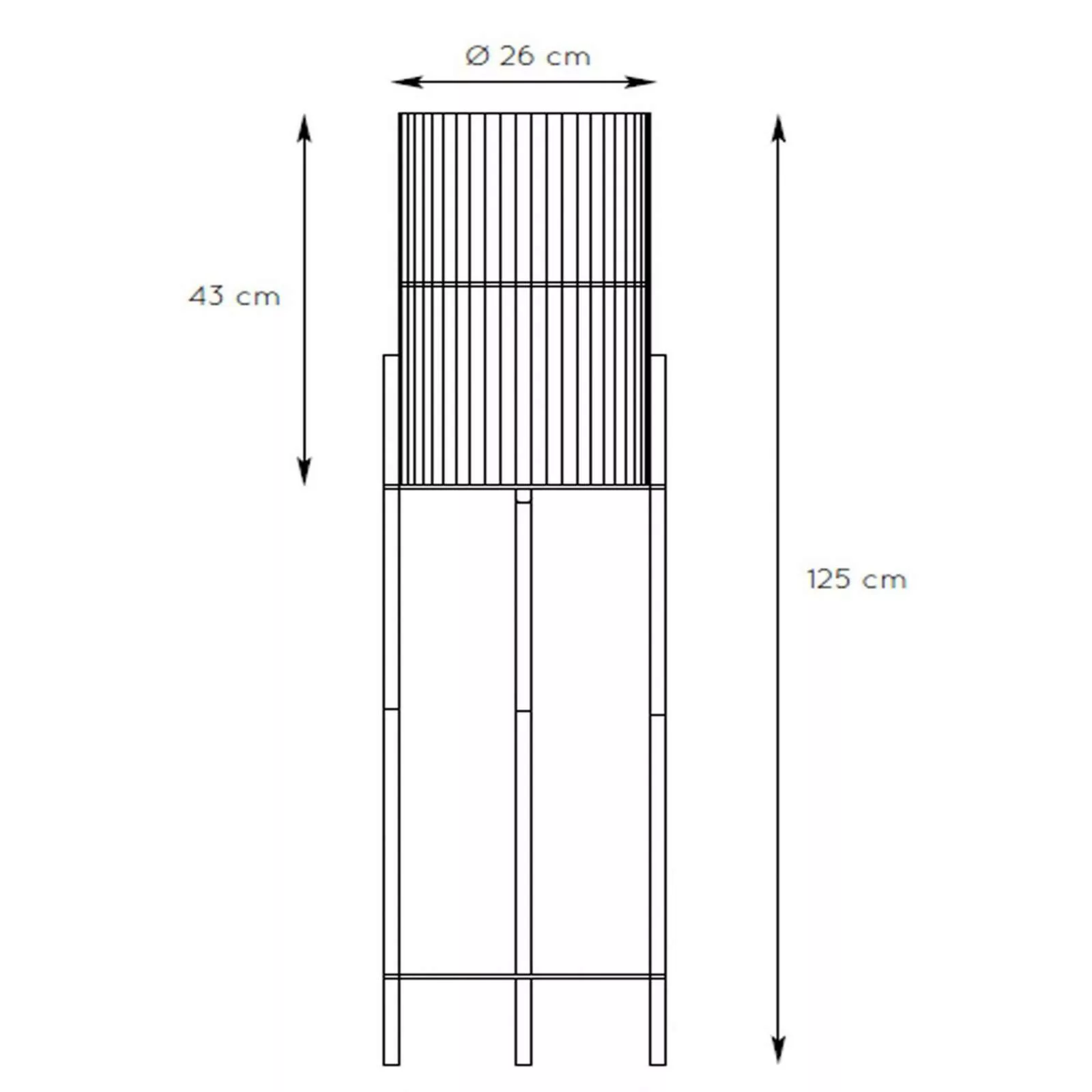 Stehleuchte Jantine aus Rattan, Ø 30 cm, Dreibein günstig online kaufen