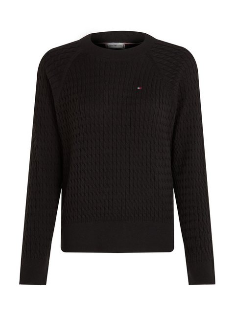 Tommy Hilfiger Rundhalspullover CO CABLE C-NK SWEATER mit Zopfmuster günstig online kaufen