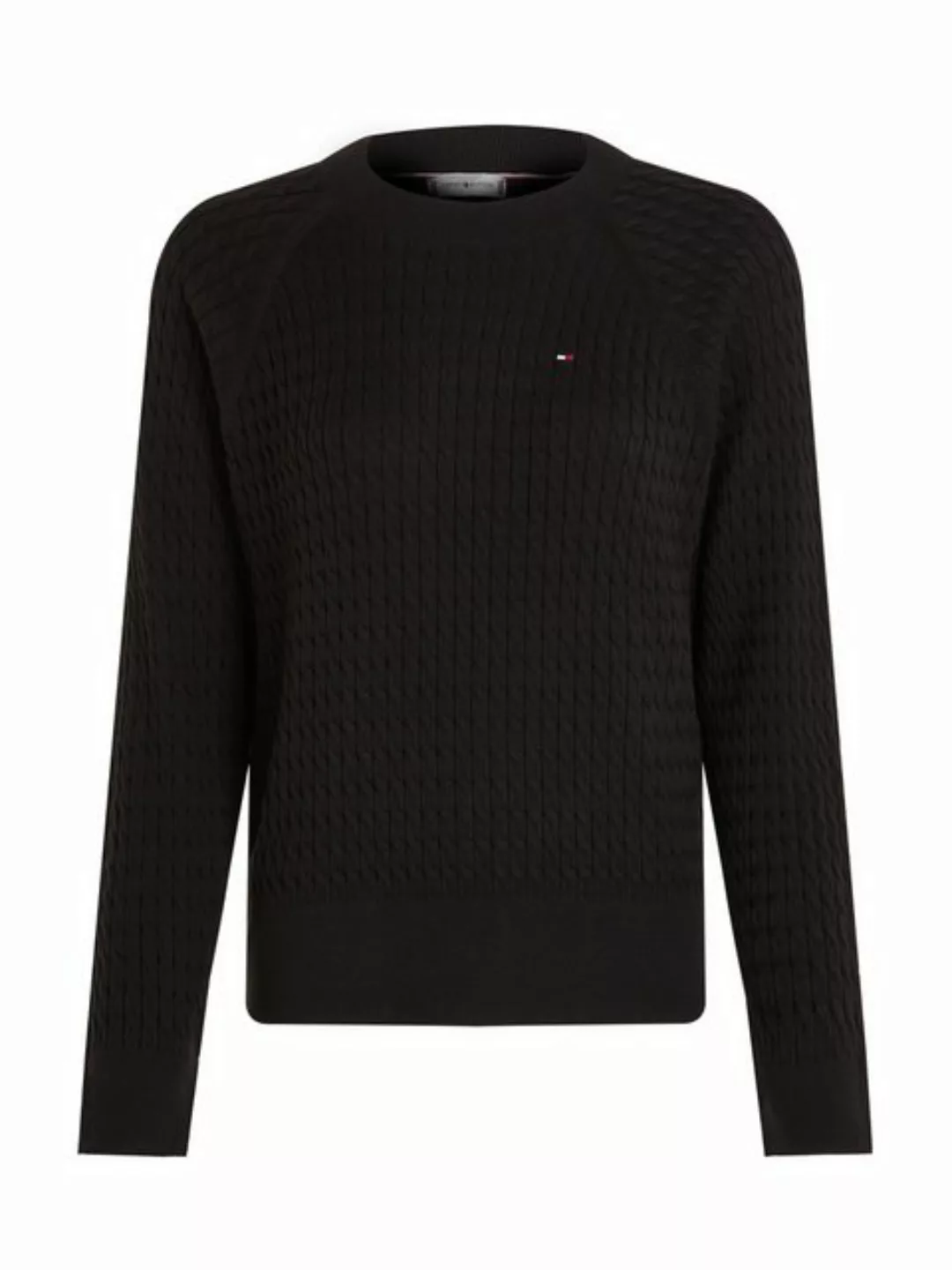 Tommy Hilfiger Rundhalspullover CO CABLE C-NK SWEATER mit Zopfmuster günstig online kaufen