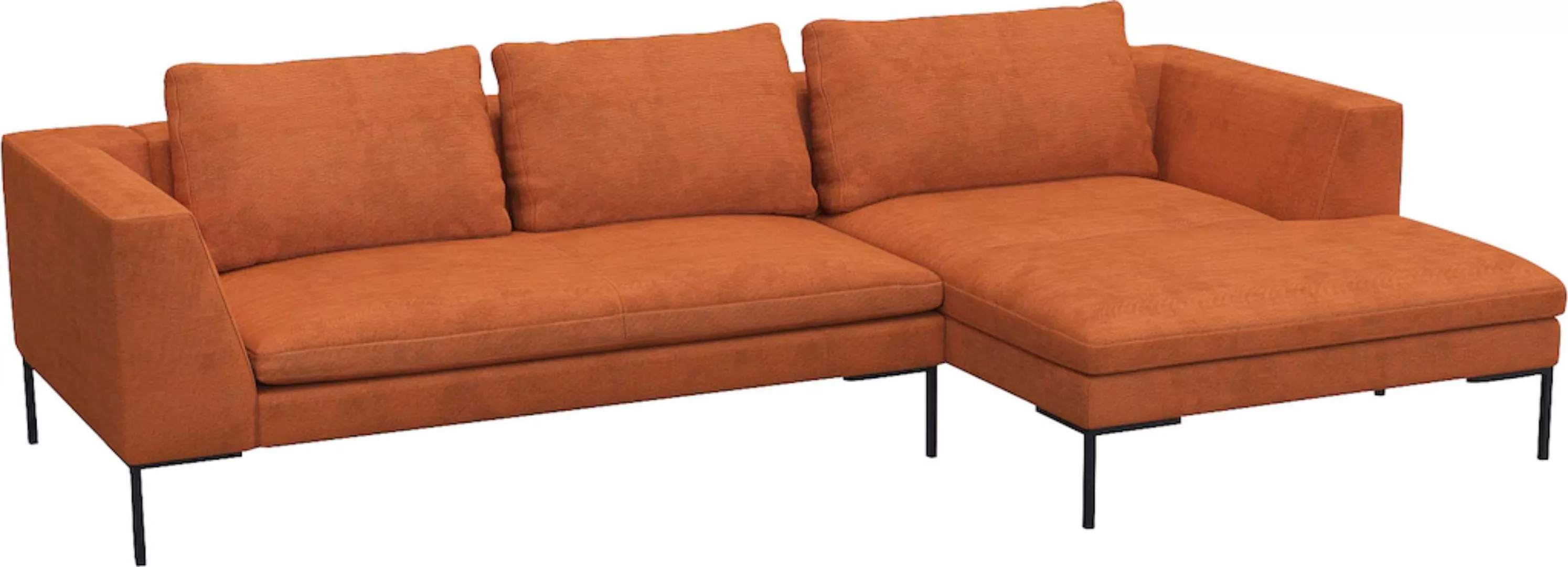 FLEXLUX Ecksofa »Loano«, modernes Sofa, frei im Raum stellbar, lose Kissen, günstig online kaufen