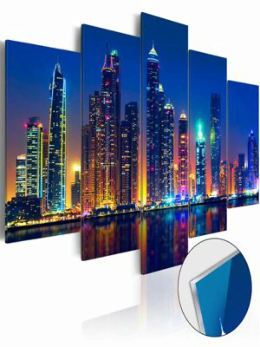artgeist Acrylglasbild Nights in Dubai [Glass] mehrfarbig Gr. 200 x 100 günstig online kaufen
