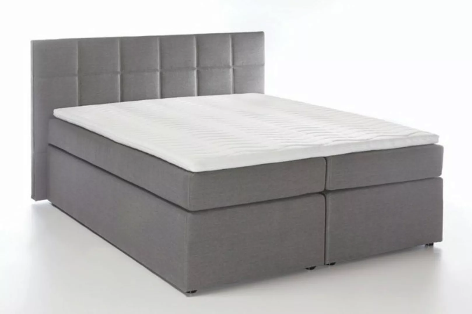 Möbelfreude Boxspringbett Boxspringbett Bea Hellgrau 160x200 cm H2/H3, Hell günstig online kaufen