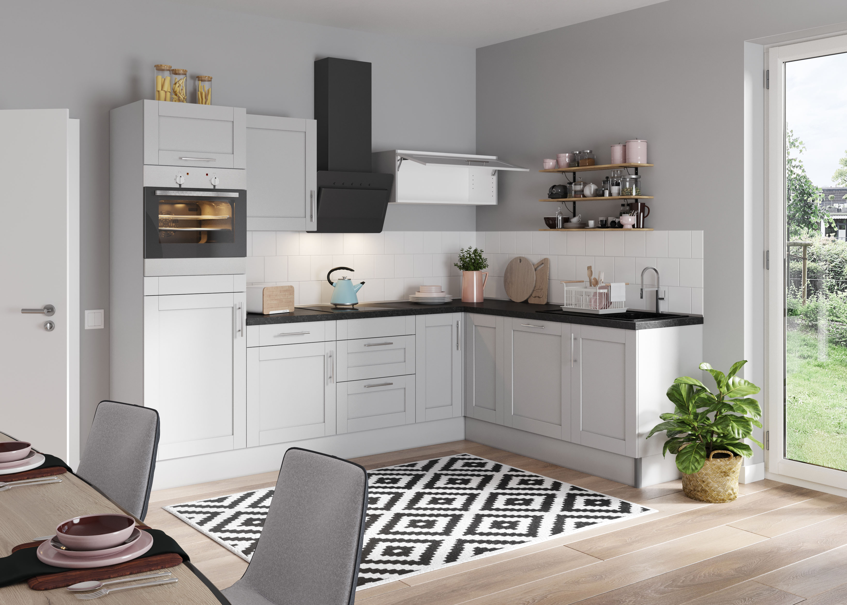 KOCHSTATION Küche "KS-Ahus", 200 x 270 cm breit, wahlweise mit E-Geräten, S günstig online kaufen