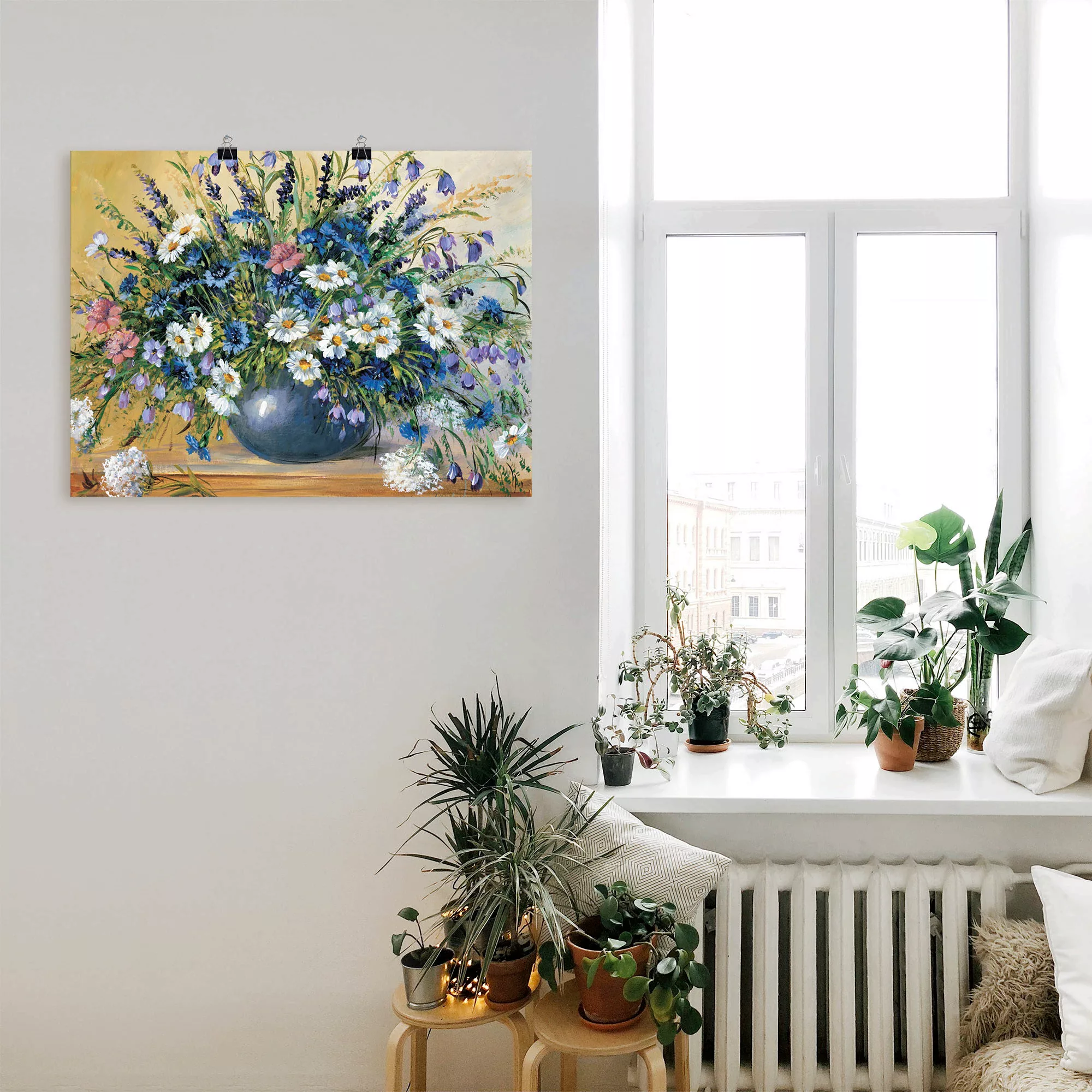 Artland Wandbild »Vase mit Kornblumen«, Blumen, (1 St.) günstig online kaufen