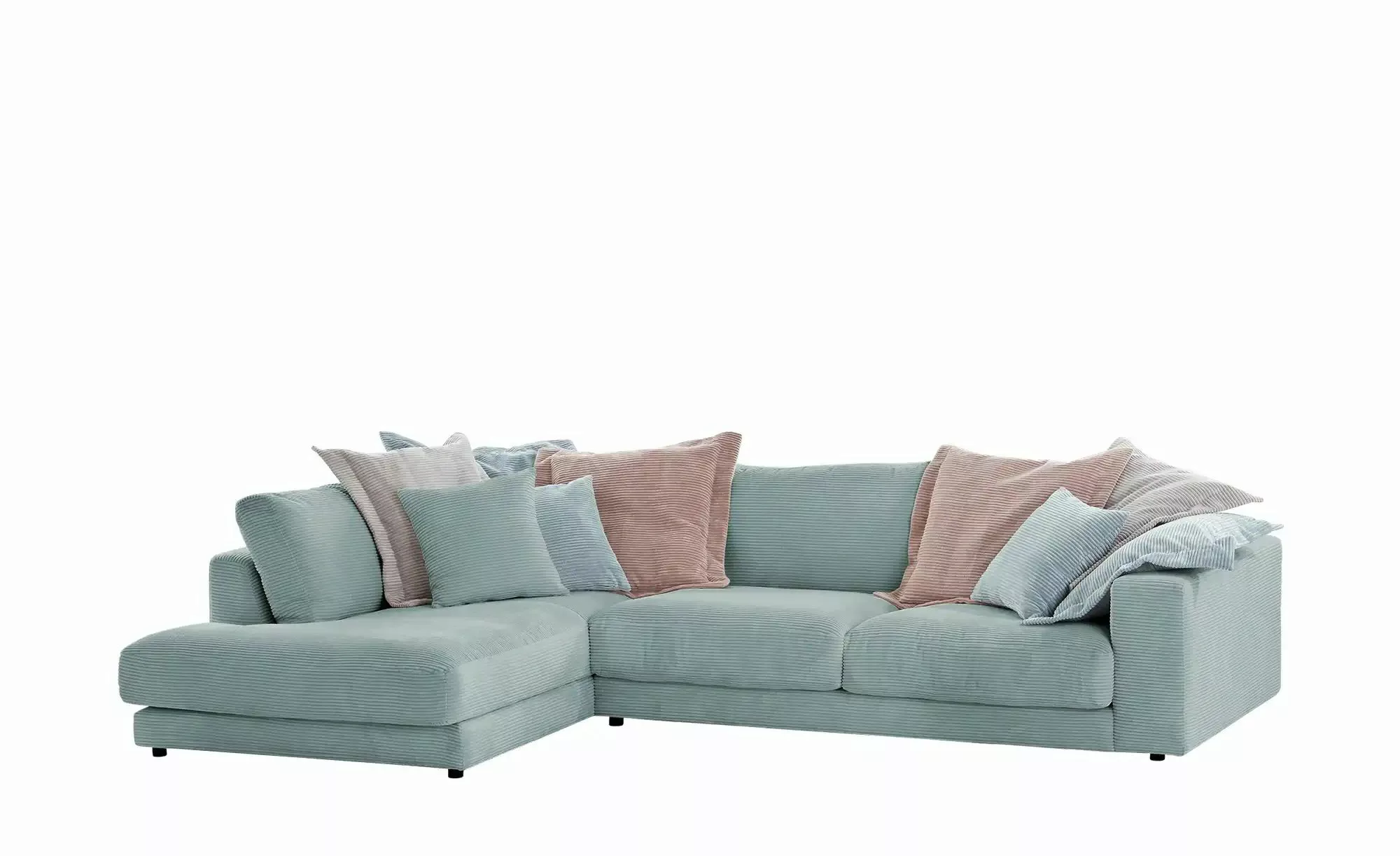 Jette Home Ecksofa Cord Sila ¦ blau ¦ Maße (cm): B: 325 H: 85 T: 224 Polste günstig online kaufen