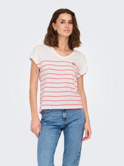 ONLY Kurzarmshirt ONLEMILY LIFE S/S HEART TOP CS JRS günstig online kaufen