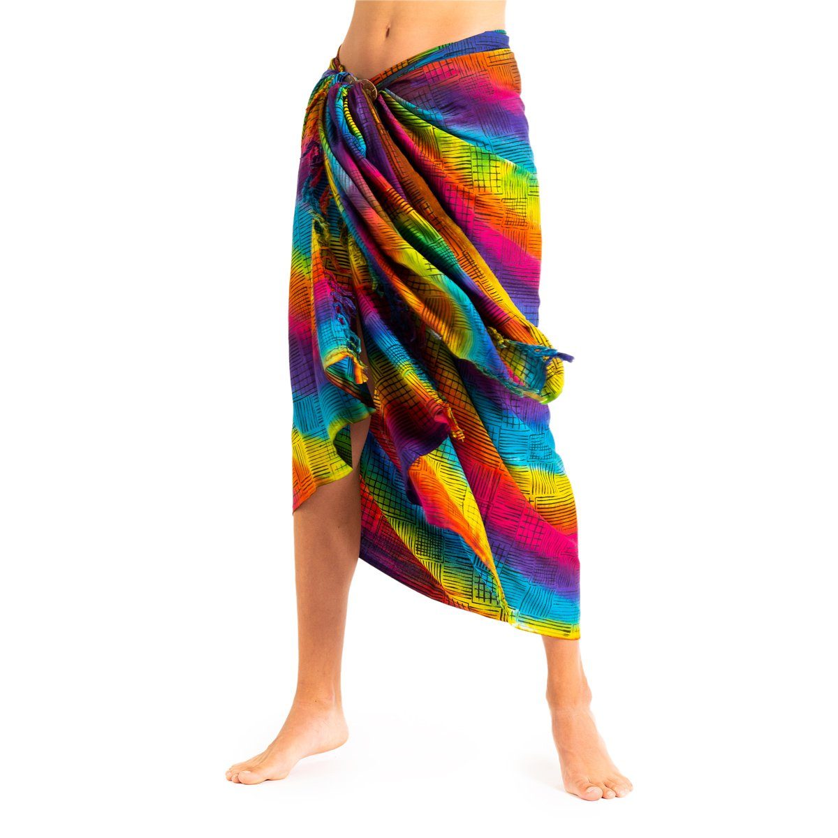 PANASIAM Pareo Sarong Wachsbatik schwarz-weiß aus günstig online kaufen