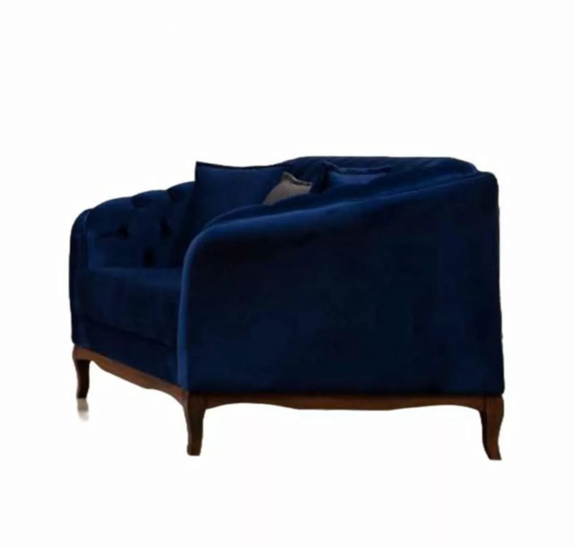 Xlmoebel Sofa Neue blau Textilsofa für das Wohnzimmer, Designer Zweisitzer, günstig online kaufen