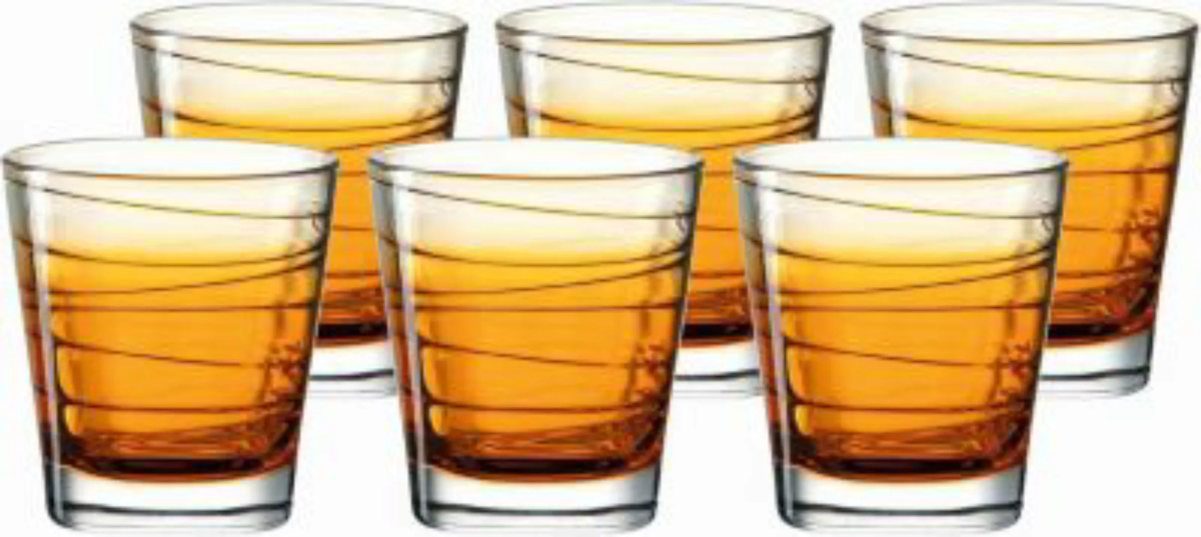 LEONARDO VARIO Struttura Trinkglas Wasserbecher klein 250 ml orangener Verl günstig online kaufen