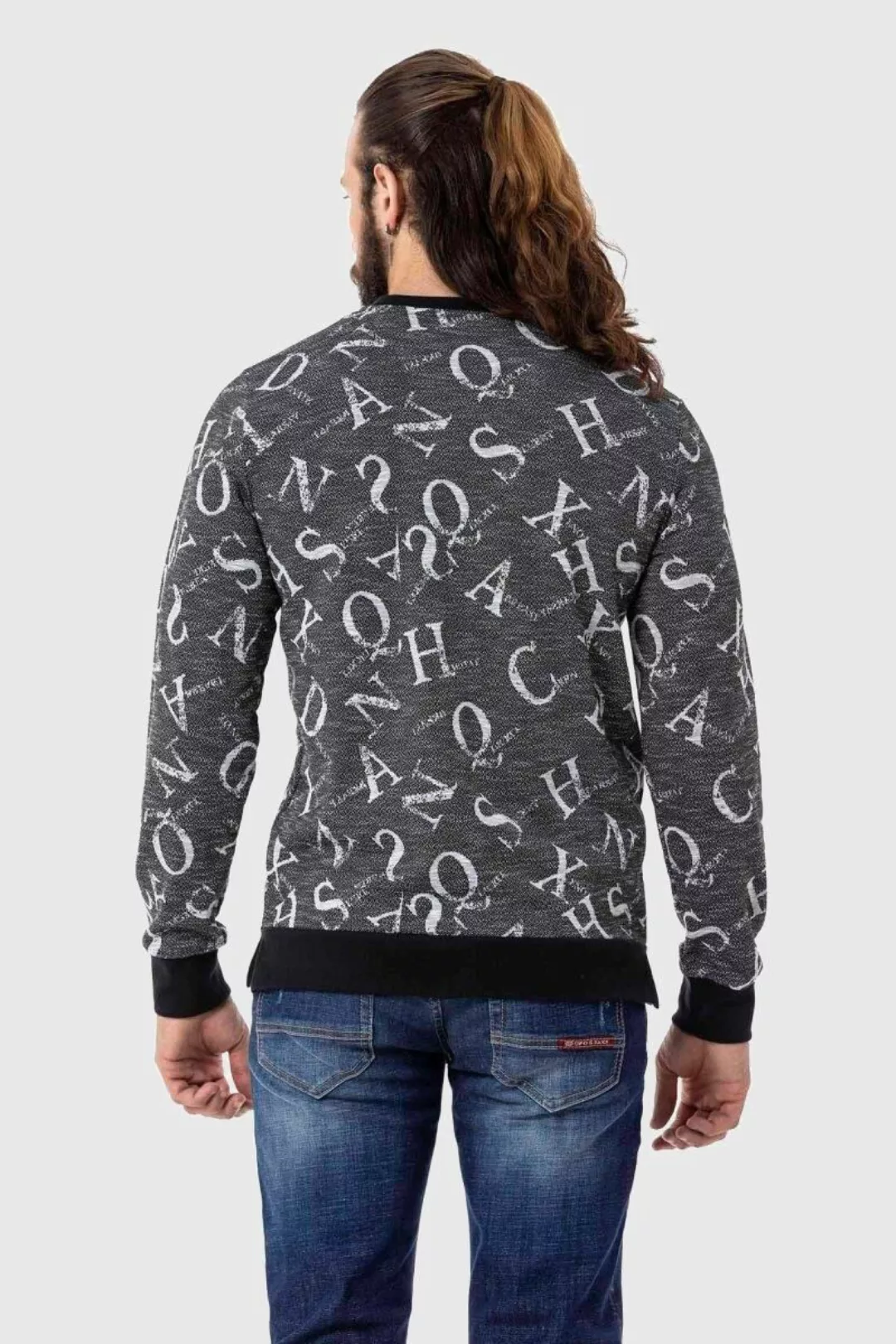 Cipo & Baxx Sweatshirt "Sweatshirts", (1 tlg.), mit Allover-Print günstig online kaufen