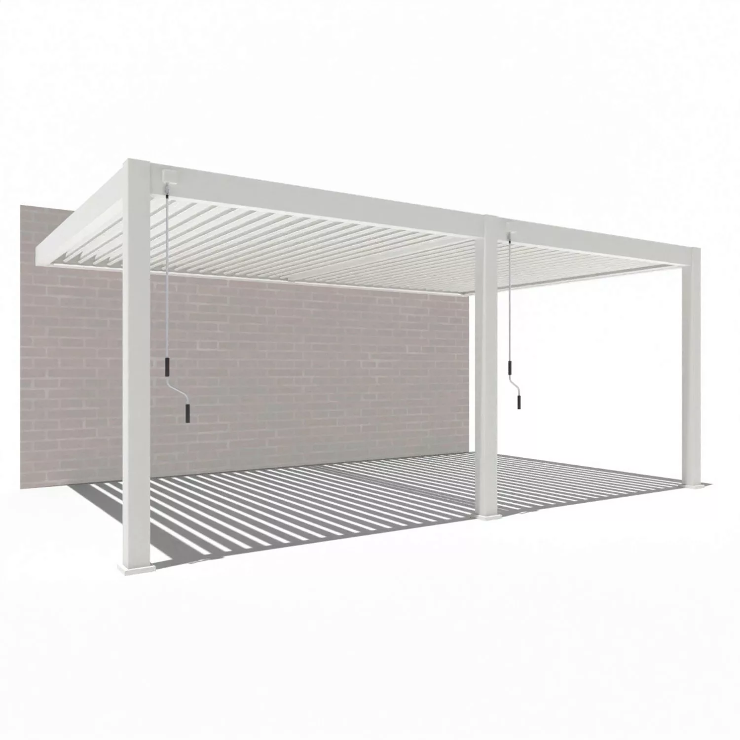 Weide Deluxe Plus Aluminium Pavillon 4 x 6 M Weiß Wandpergola günstig online kaufen