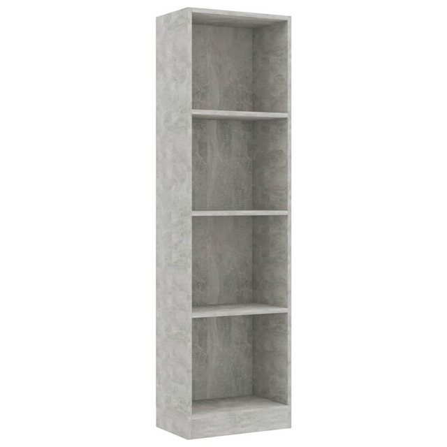 furnicato Bücherregal 4 Fächer Betongrau 40x24x142 cm Holzwerkstoff, 1-tlg. günstig online kaufen