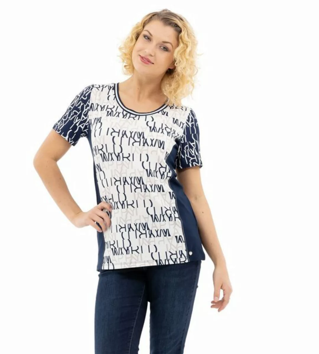 Christian Materne T-Shirt Druckbluse figurumspielend mit Buchstaben-Print günstig online kaufen